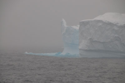 Icebergs in Fog, Antarctica