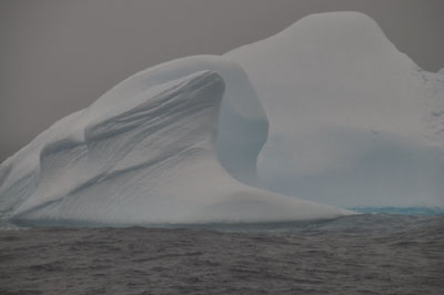 Icebergs in Fog, Antarctica