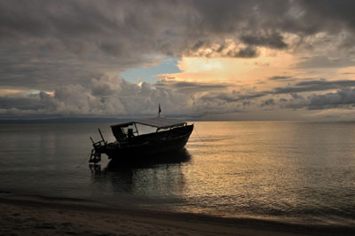 Lake Tanganyika morning storm, Greystoke Camp, Tanzania