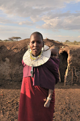 Masai mother and child, Loliondo, Tanzania