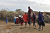 Masai males dancing, Loliondo, Serengeti, Tanzania